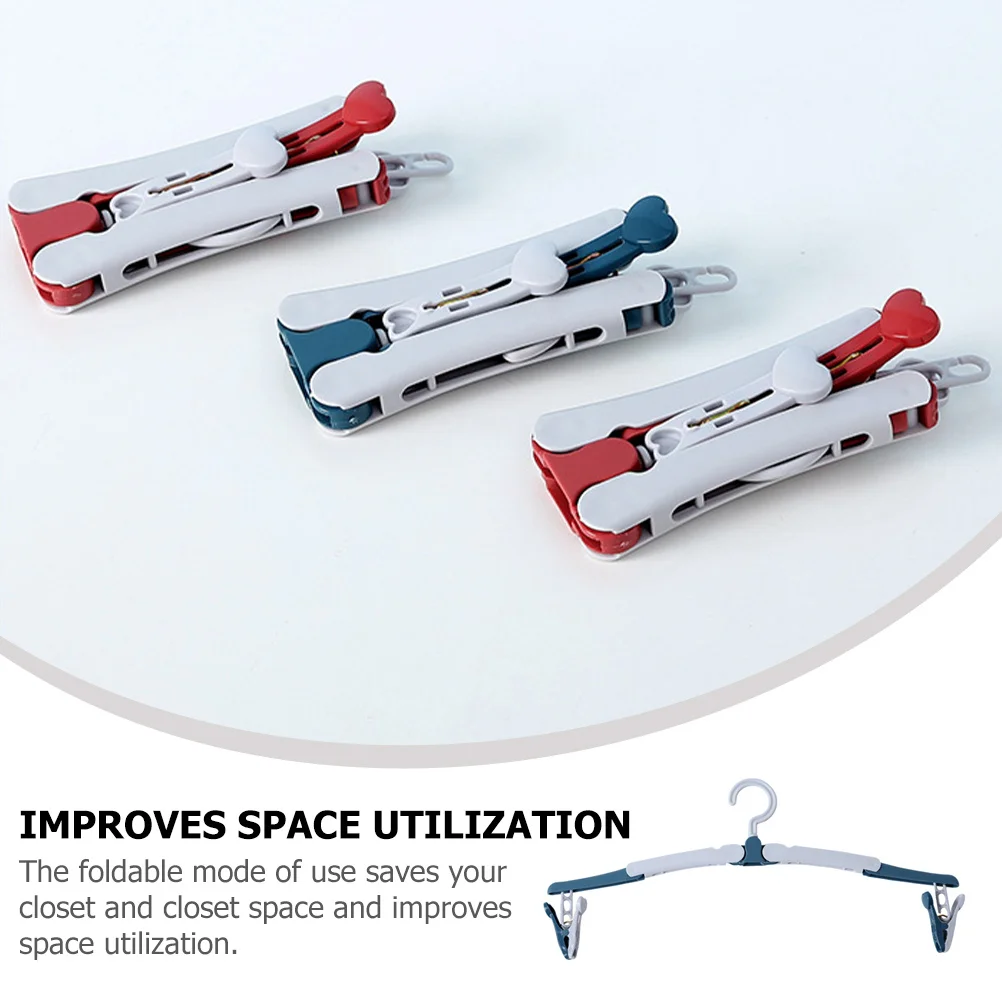 

6Pcs Foldable Travel Clothes Hangers Space Saving Portable Organizer Closet Suitcase Home Use Travel Hangers Hanger