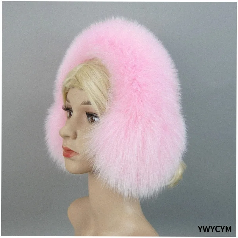 Real Fox Fur Earmuffs Cute Soft Plush Earmuffs Winter Warm Earmuffs Women's Men's Earmuffs Outdoor Cold Protection Earmuffs
