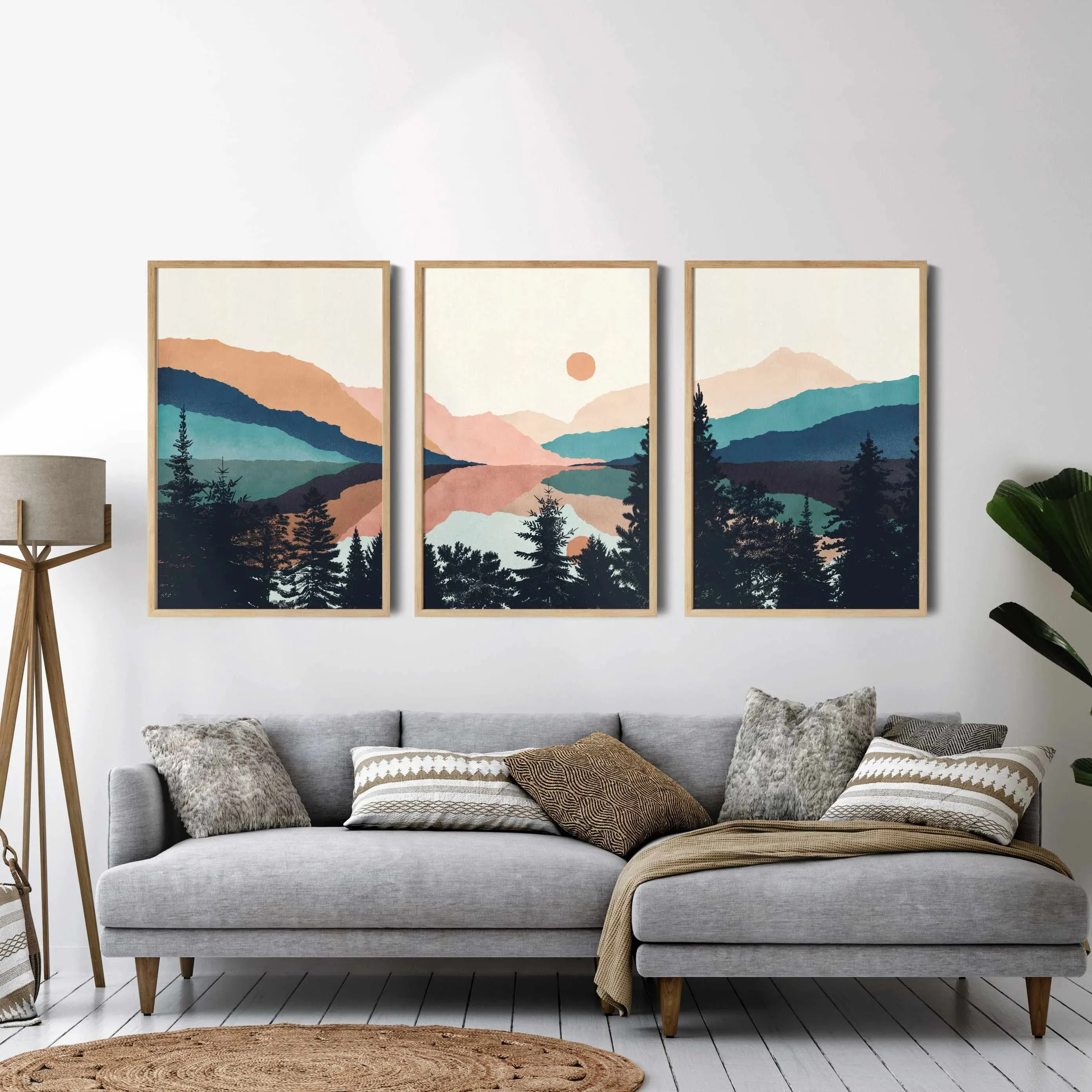 

Nature wall painting mountain wall painting watercolor mountain print mountain poster landscape set canvas print home decor