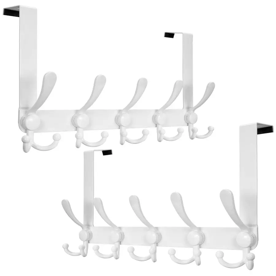 

Over Door Hook 2.0 Upgraded Version SimpleAssembly, Strong, HeavyDuty Stainless Steel 5TriHook Over The Door Hanger Rack, Simple