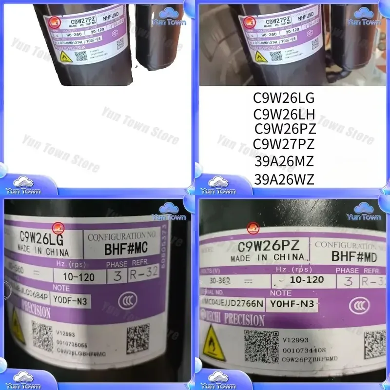 Компрессор инверторного кондиционера Ruizhi для моделей C9W26LG, 26LH, 27PZ, 26PZ, 39A26WZ, 26MZ — запасная часть для систем ОВКВ.