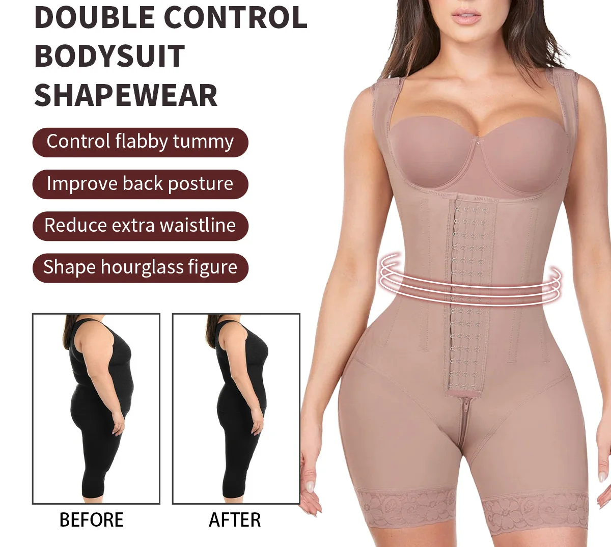 Fajas Colombiana-Gaine amincissante pour tout le corps, corset post-partum, entraîneur de taille, lève-fesses, vêtements saillants, ventre plat,