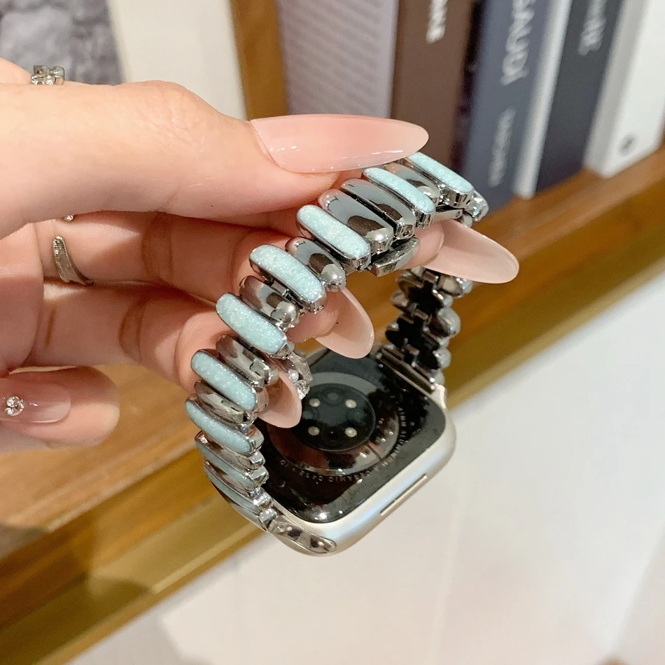 Woman Lrregular Metal Straps for Apple Watch 11 10 9 8 7 6 5 4 3 SE Ultra Band Iwatch Series 38 40 41 42 44 45 46 49 mm Bracelet