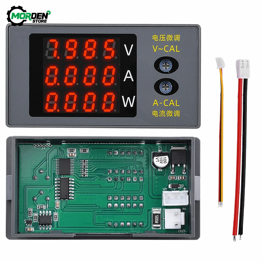 Imagem -05 - Medidor de Tensão e Corrente Digital Voltímetro Amperímetro Wattímetro Energia Detector de Energia dc 0100v 10a 1000w