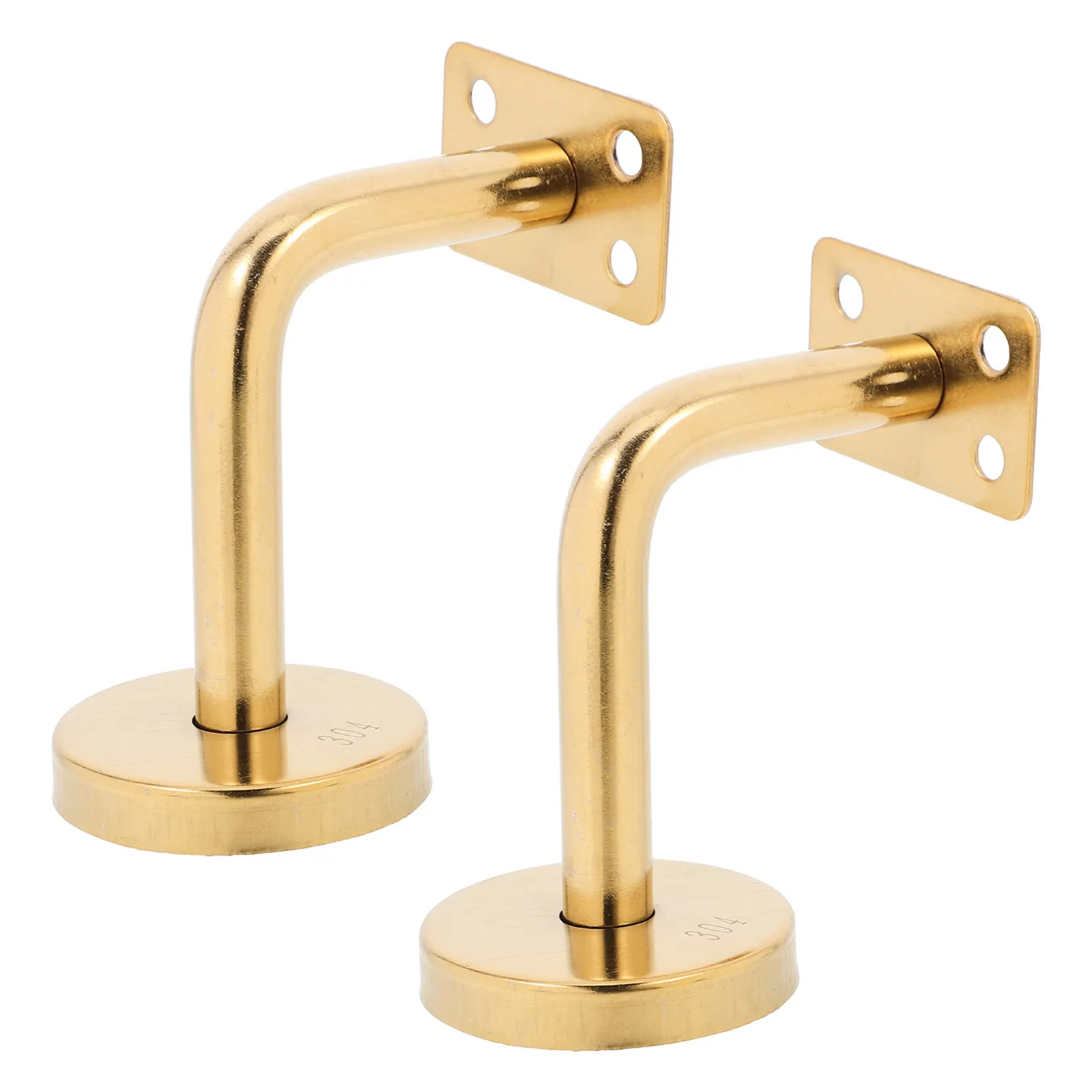Stainless Steel Stair Rail Bracket Kit Easy Installation Screw Included Strong Safety Support for Stairway Handrail Banister