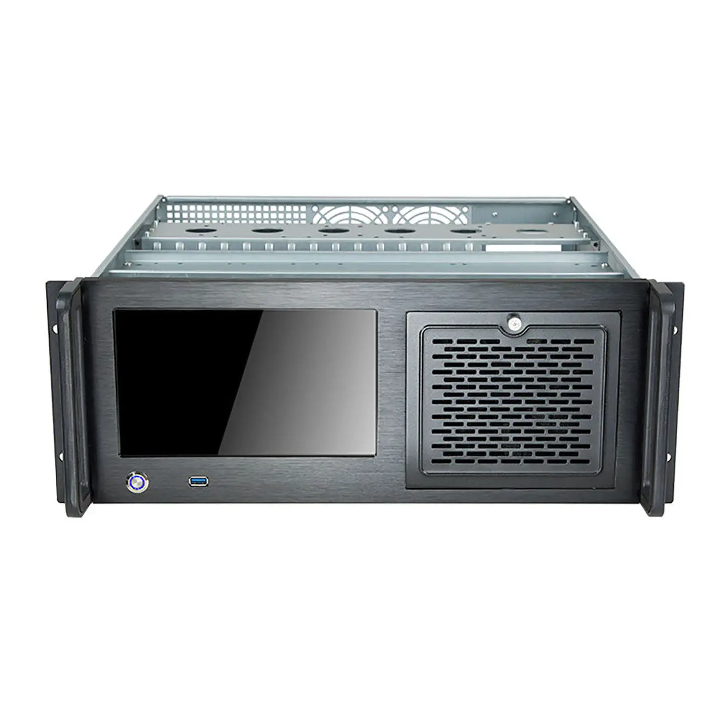 9 Inch Touchscreen 4U Rack Mount IPC Chassis Integrated LCD Display Industrial Server Workstation Case