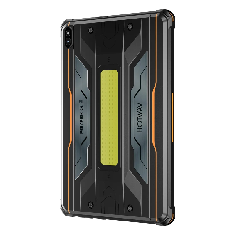 HOTWAV R7 Pro 10.1'' HD 120Hz Display 1080P Rugged Tablet 15600mAh Massive Battery 20W Fast Charging Android 16 Super Camping Light Pad 8GB RAM 256GB ROM 20MP + 5MP Camera Self-Developed AI Toolset Octa-core Tablet PC With Flexible Aluminum Stand