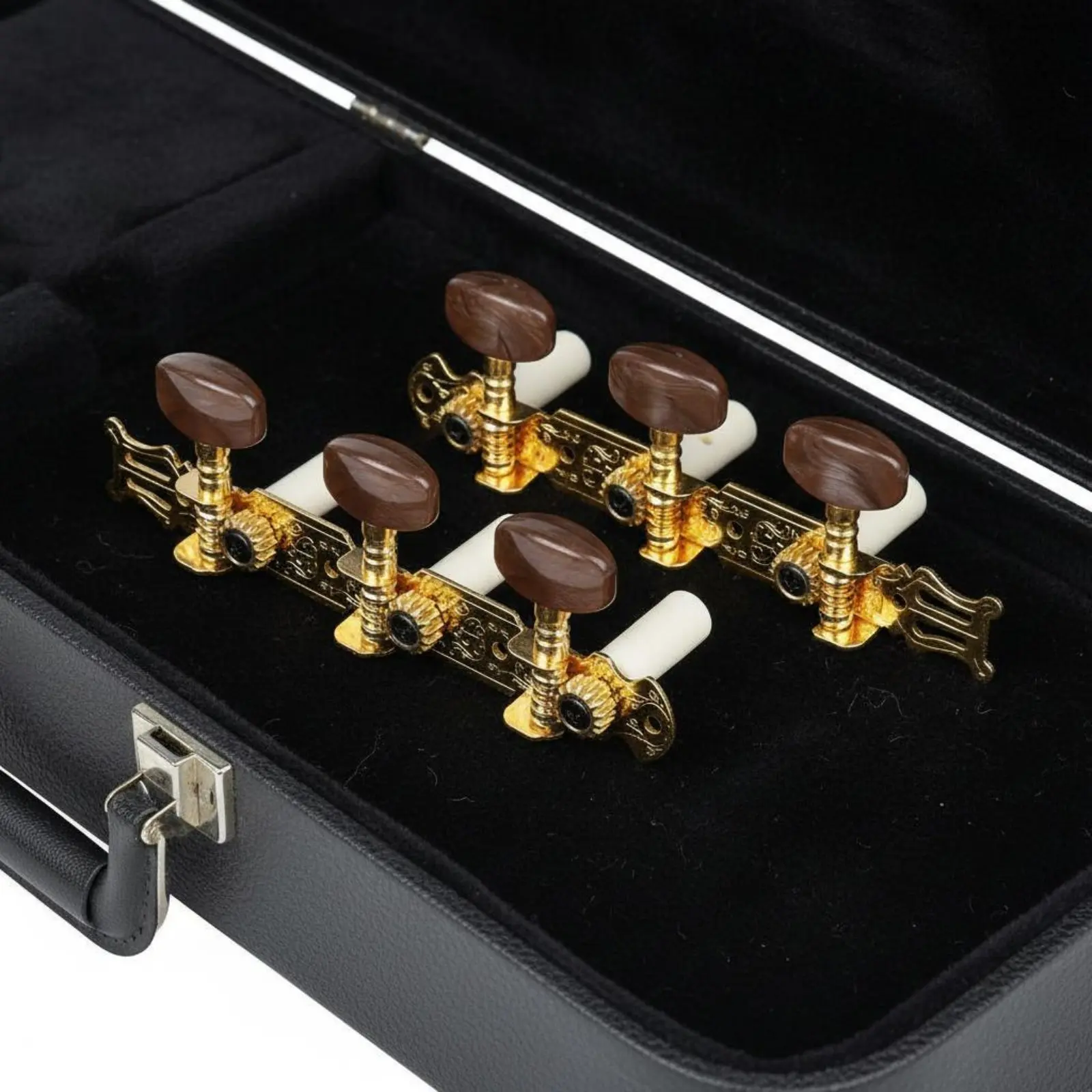 2 Pieces Classical Guitar Tuning Peg Open Gear Classical Guitar Tuners 3 on 1 Tuning Peg Metal Build Instrument Parts