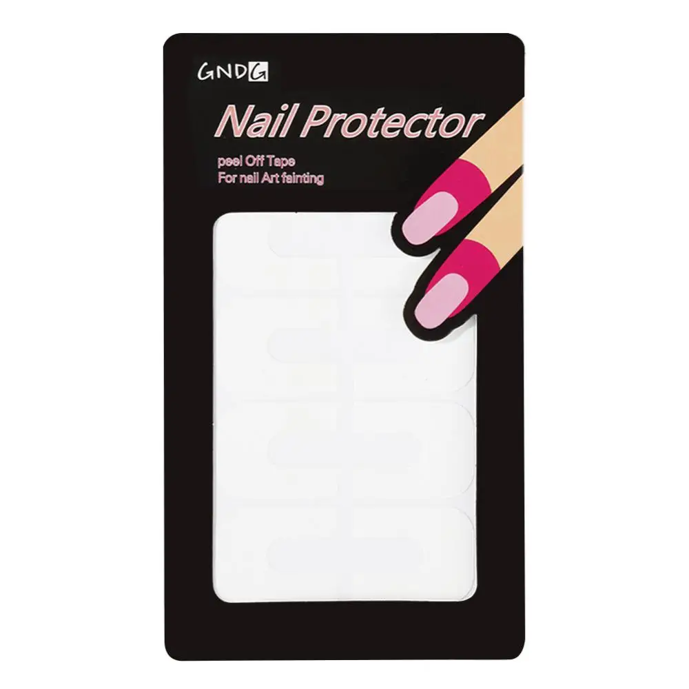 Etiqueta criativa da tampa do dedo em forma de U, Peel Off, protetor de unhas resistente a derramamento, atacado, 1-20pcs