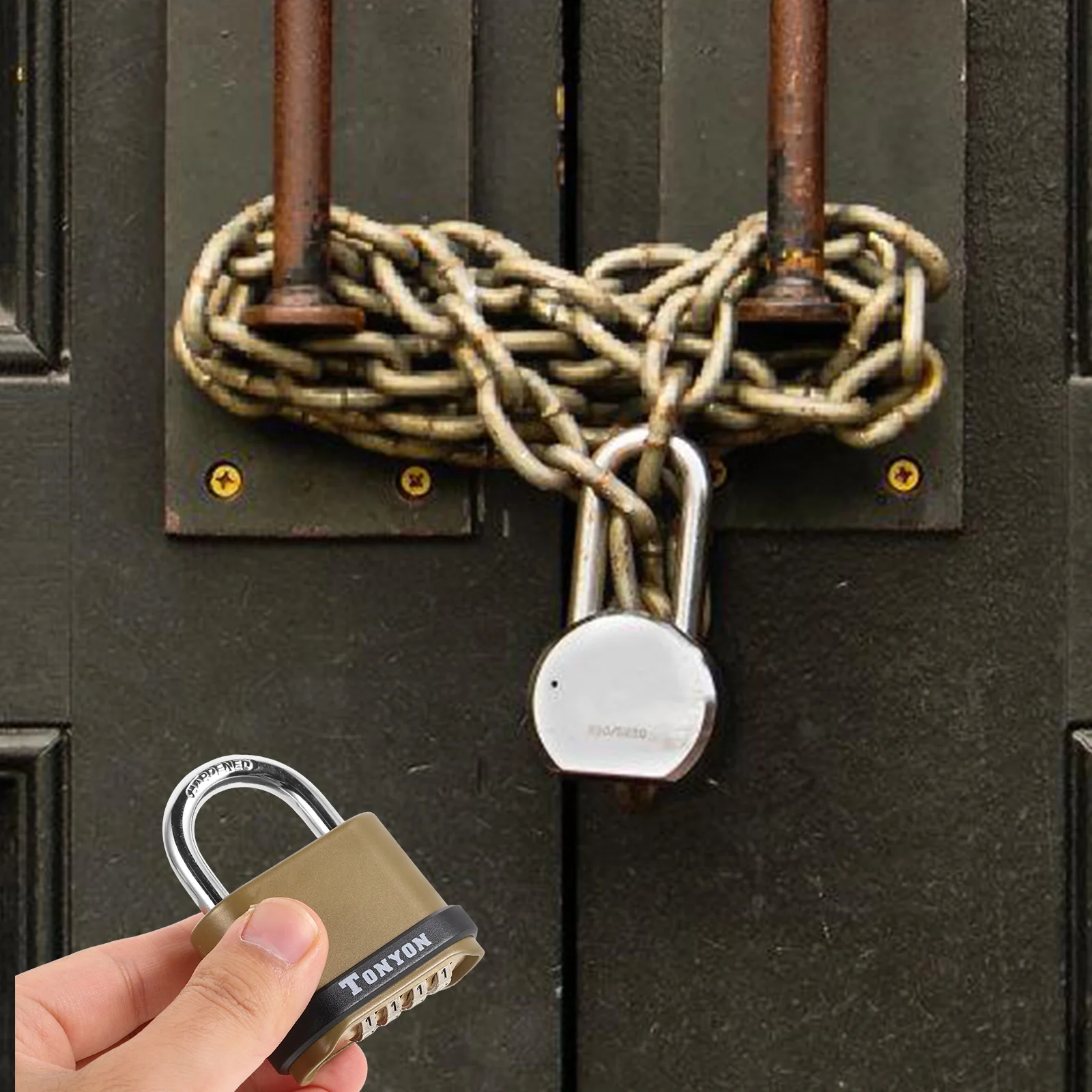 

Combination Padlock Password Locks 4 Wheel Short Shackle Student Dormitory Durable Zinc Alloy Reliable Security