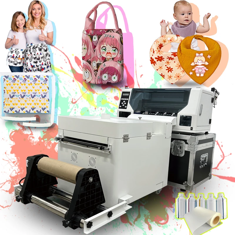 2024 سخونة 30 سنتيمتر DTF طابعة أرخص I3200 رأس الطباعة 60 سنتيمتر DTF طابعة تي شيرت خيمة خارجية هوديي DTF طابعة