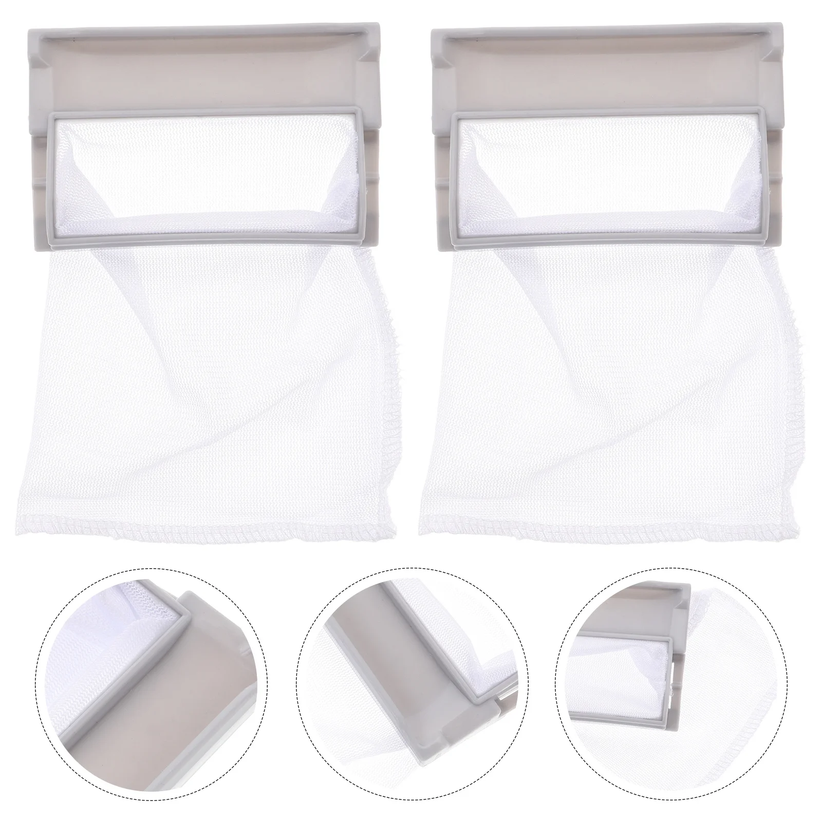 

2Pcs Washing Machine Filter Net Bag Hair Lint Catcher Mesh Laundry Filter Bag Accessories Replacement Laundry Mesh Wash Bags