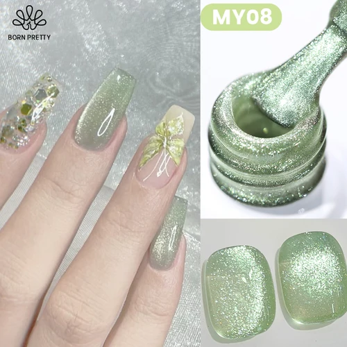 Imagen 1 del producto BORN PRETTY 10ml primavera gato verde esmalte de uñas de Gel magnético para diseño de uñas brillo semipermanente imán brillante Gel de uñas