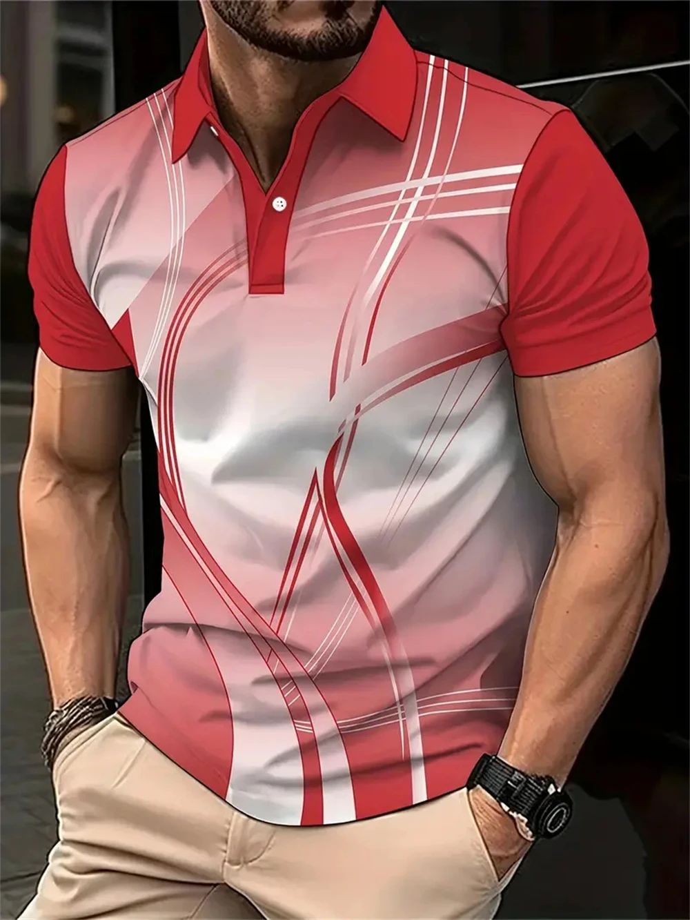 Breathable and Quick Drying Badminton Tennis Lapel Sports Short Sleeve Golf Jersey Summer Fashion Sports Casual Men\'s Polo Shirt