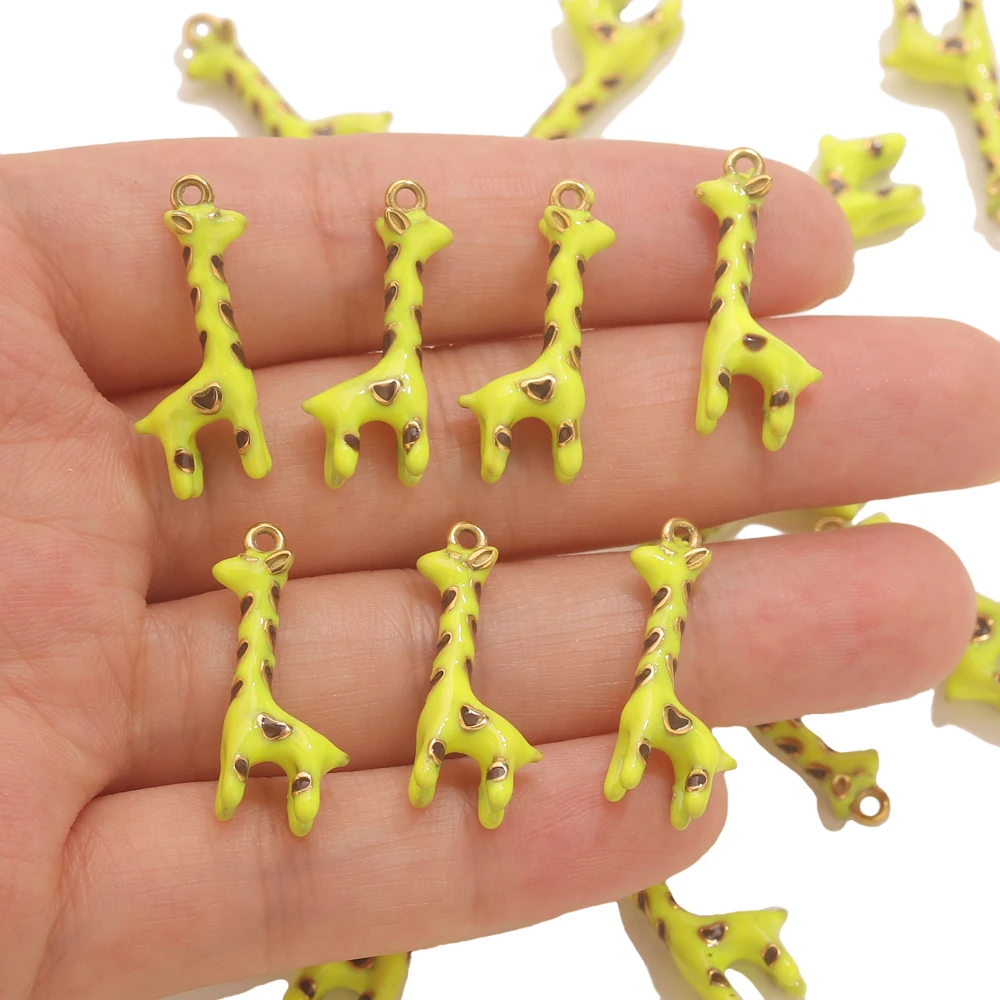 

3pcs Premium Stainless Steel Cute Giraffe Charms Gold Plated for DIY Jewelry Making Necklace Bracelet Craft Material Wholesale
