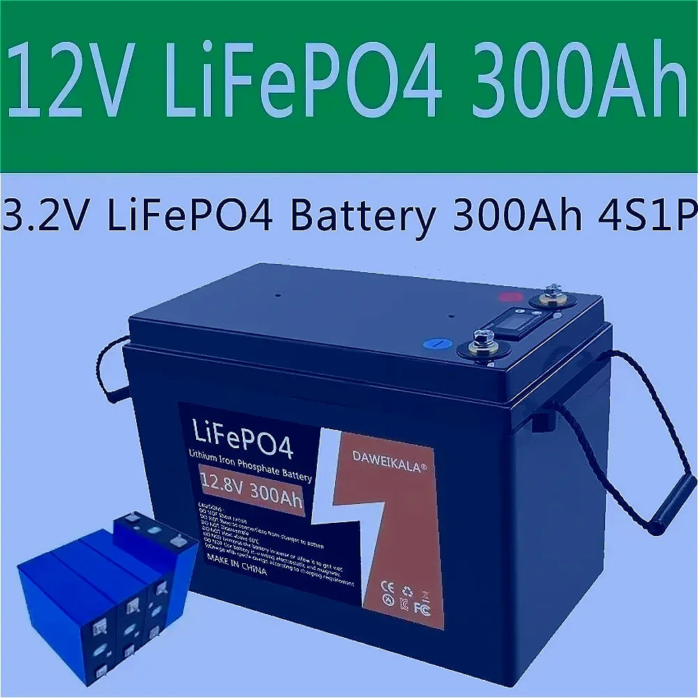 

New 12V 300Ah lithium iron phosphate battery/BMS/4000 cycle/suitable for 12.8V RV/camper van/golf cart/solar and wind energy