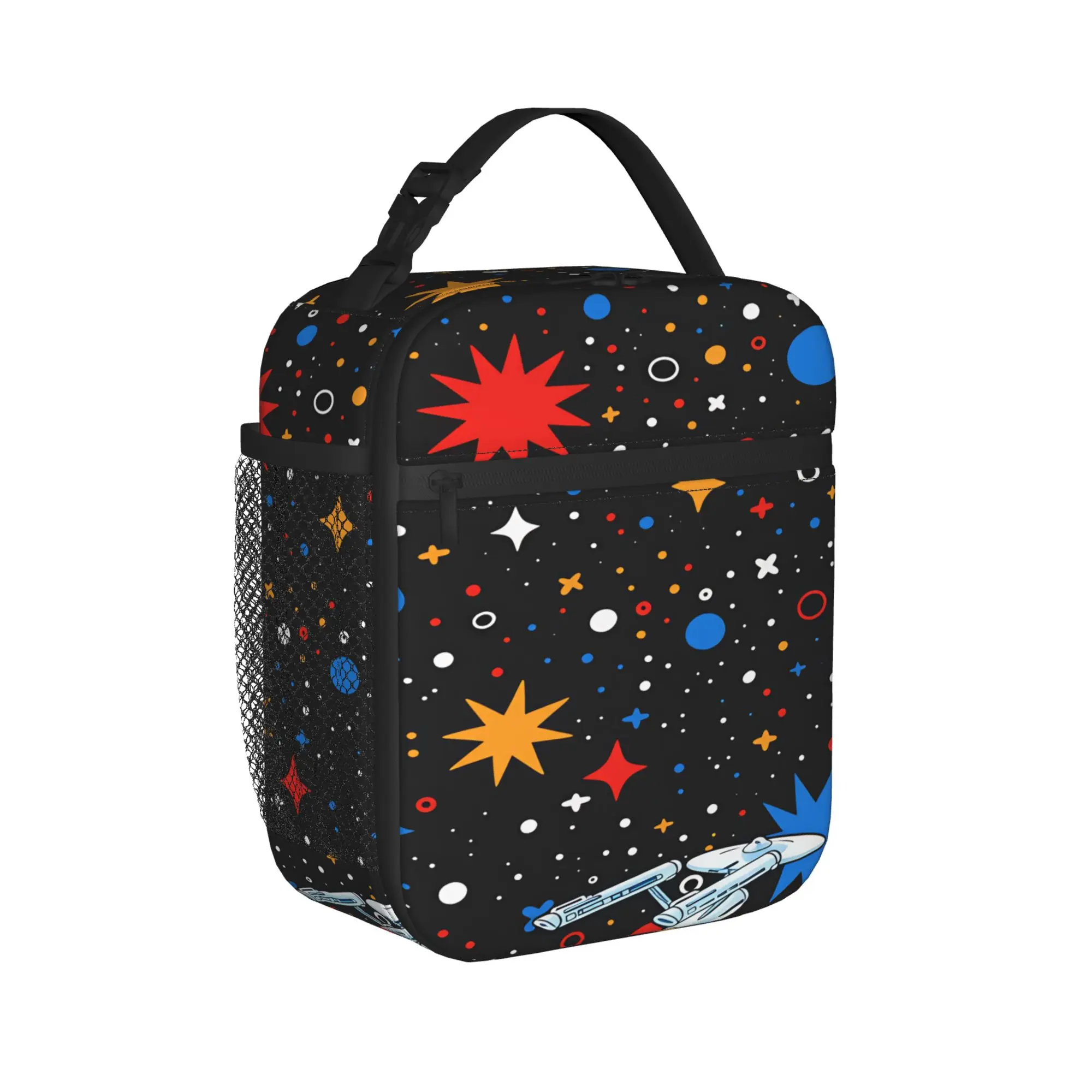 S-Star T-Trek Ship Movie  Lunch Bag  Fashion Lunch Box School Zipper Thermal Tote Handbags For Adult Oxford Print Cooler Bag