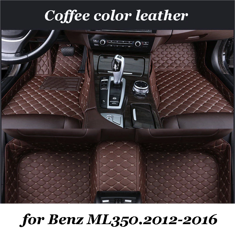 

Custom car mats for Mercedes Benz ML 350 2012.2013.2014.2015.2016.Waterproof leather floor mats