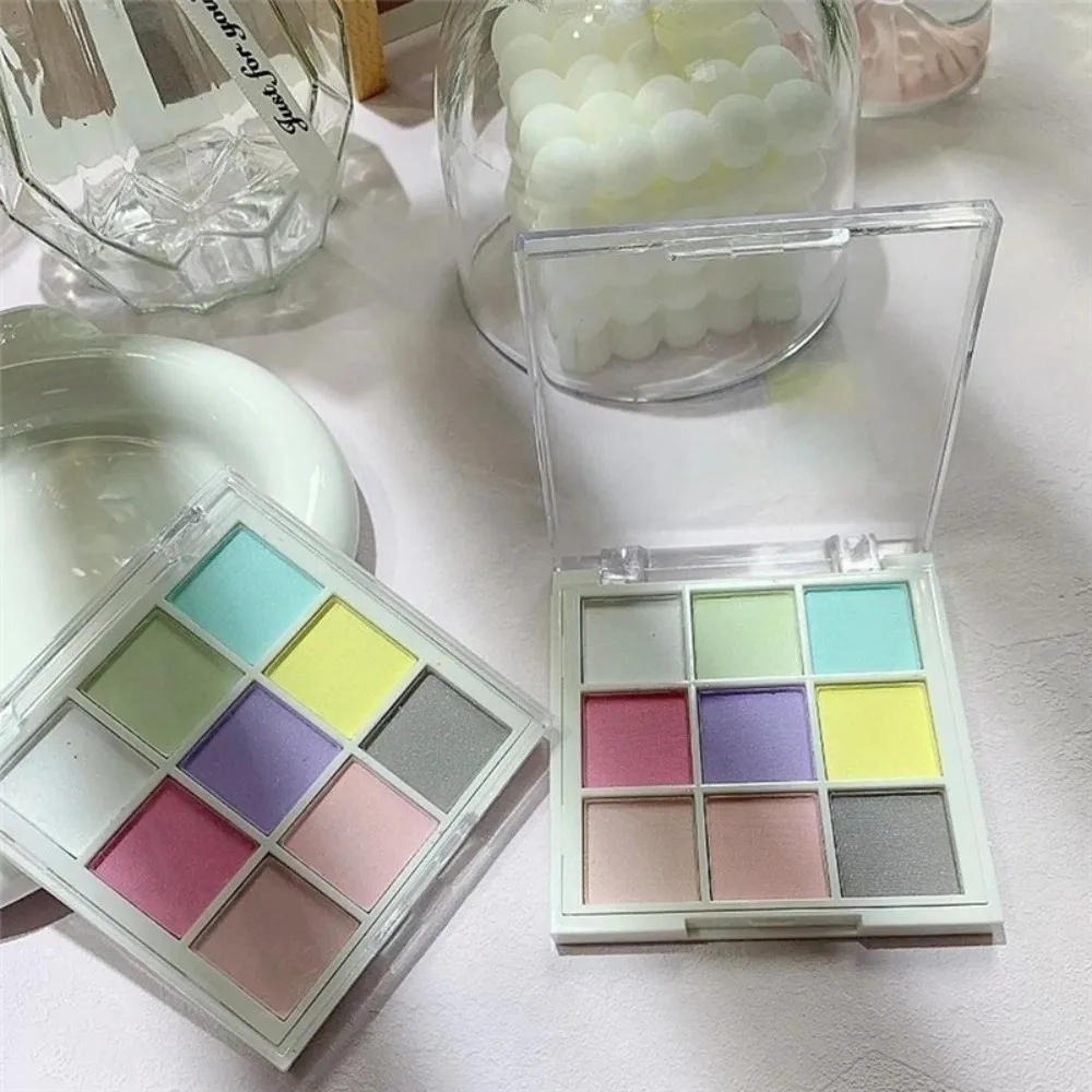 Manicure 9 Colors Patting Nail Powders Solid Shimmer Gradient Design Powder Fine Glitter Magic Neon Powder Nail Decoration