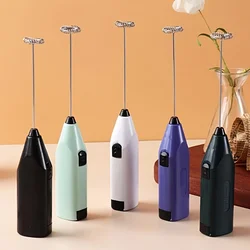 Egg Beater Electric Handheld Rotary Egg Whisk Coffee Frothing Wand Milk Cappuccino Frother Mixer Portable Kitchen Tools