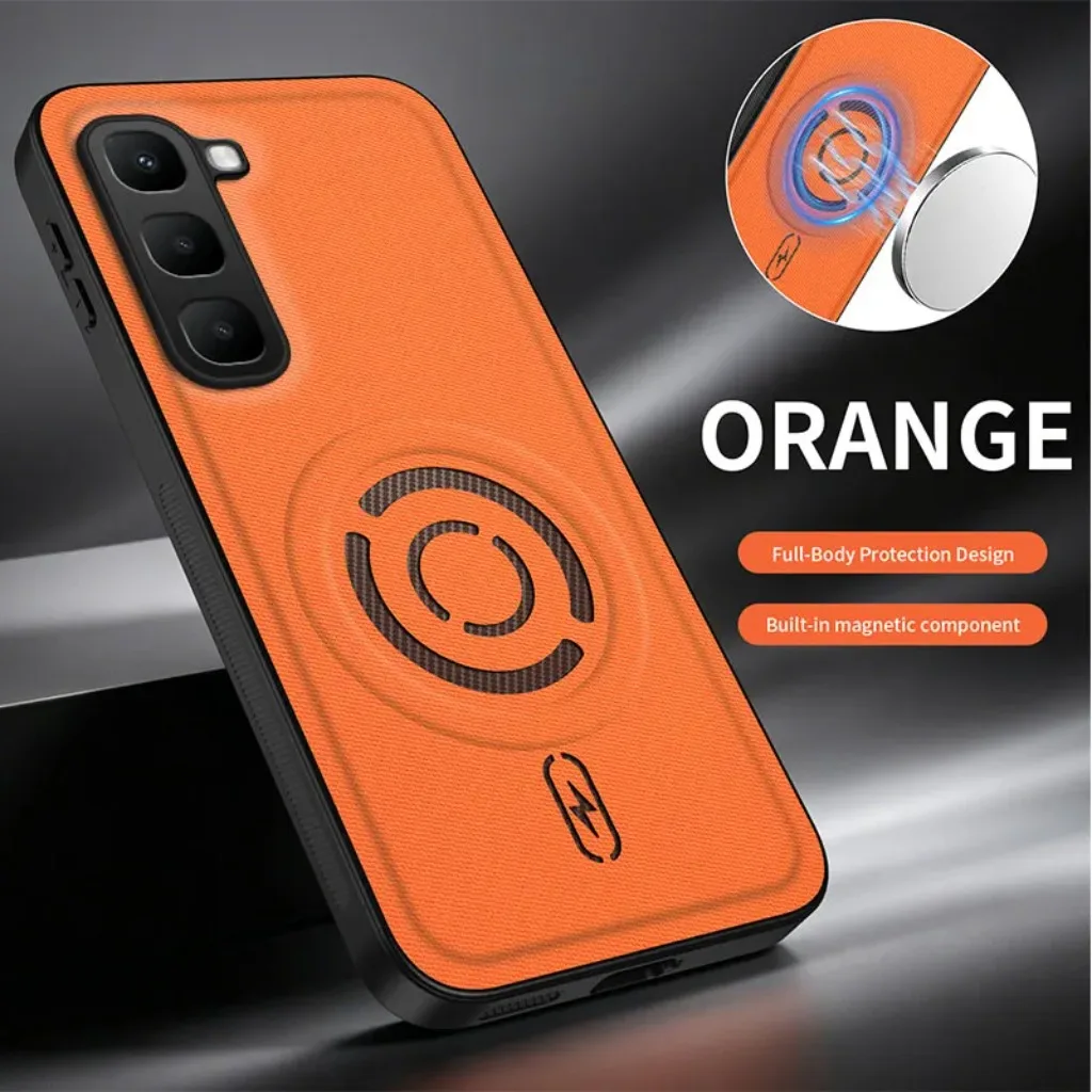 Tech Texture Magnetische Leder-Handyhülle für Infinix Hot 70 50 60 Pro+ Smart 10 Plus Anti-Öl Fingerabdruck Stoßfeste Rückabdeckung