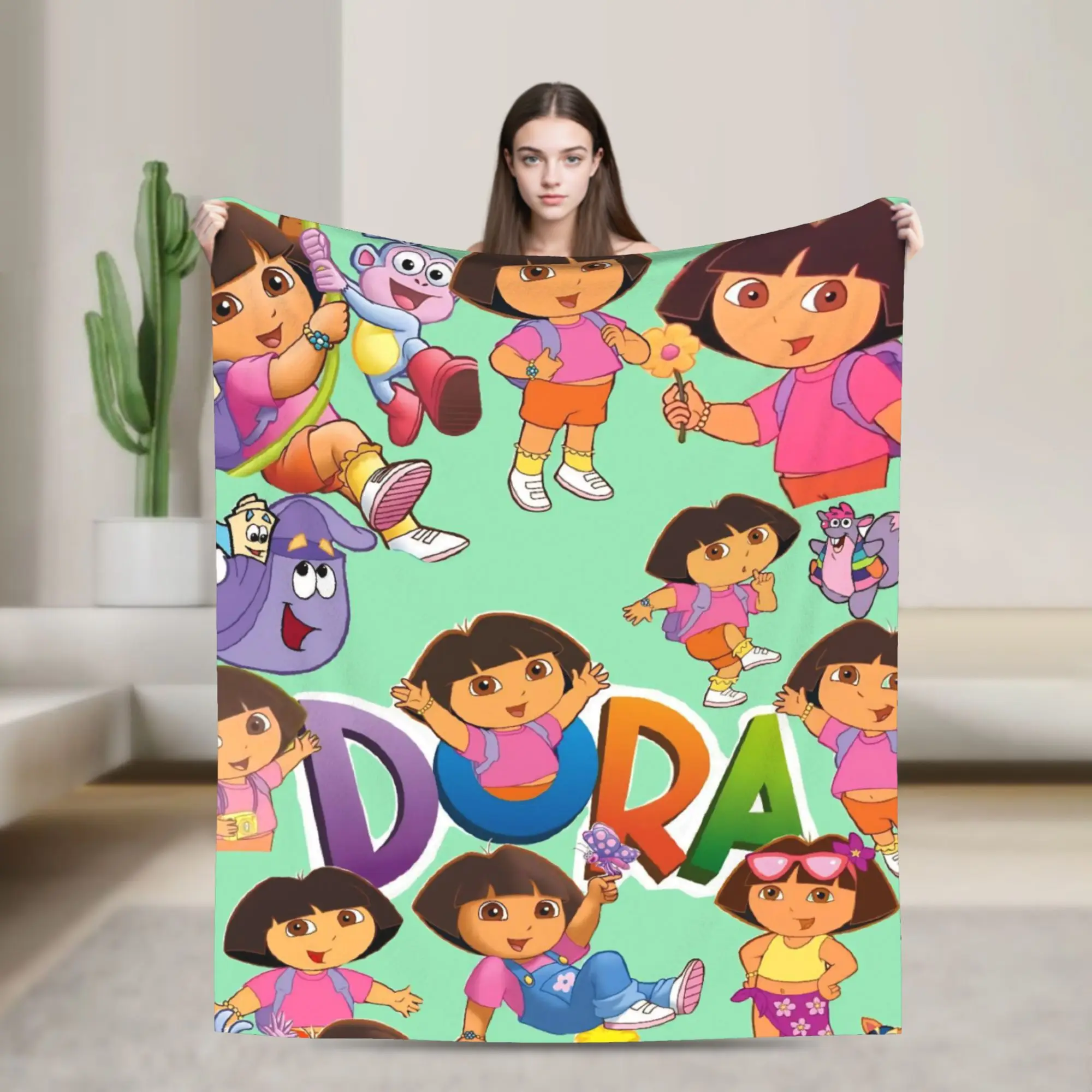 D-Doras The Explorers Blanket Multi-size Soft and Lightweight  Throw Blankets for Sofa Couch and Bed