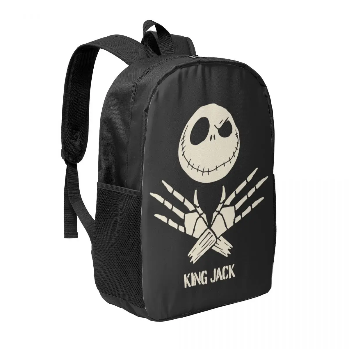 Custom King Jack Skellington Backpacks for Girls Boys College School Travel Bags Women Men Bookbag Fits 15 Inch Laptop