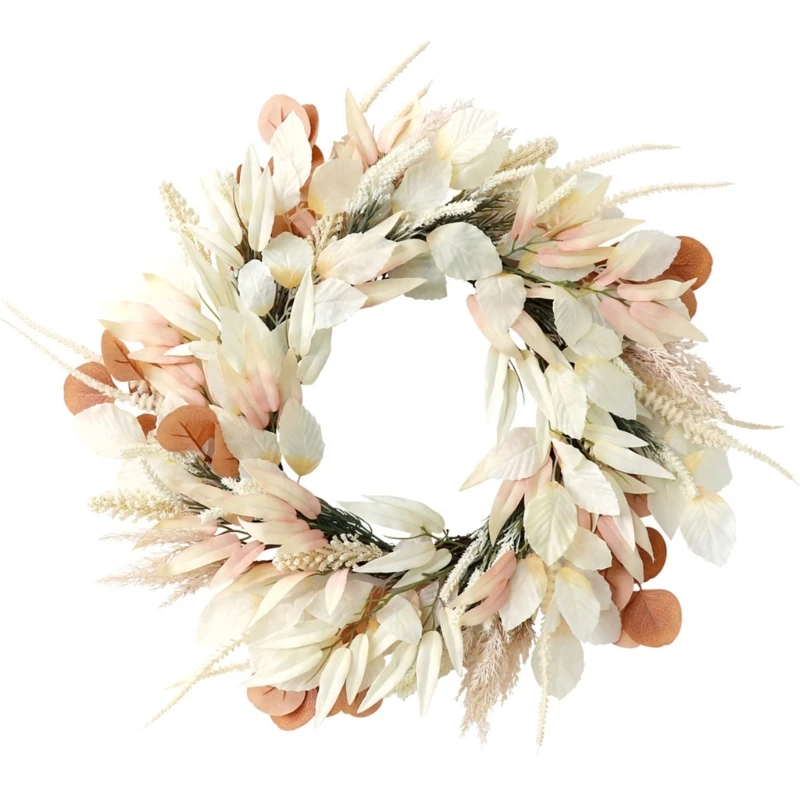 

Artificial Wreath for Front Door Farmhouses Garden Thanksgiving Decoration Wreath for Indoor and Outdoor Decoration Dropship