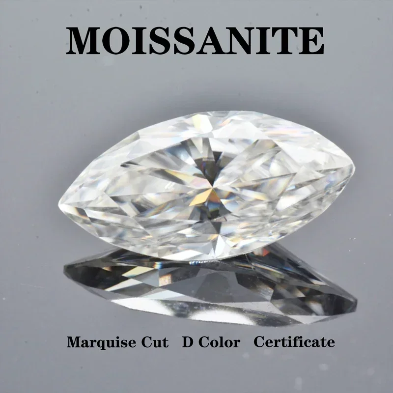 

NEW NEW Moissanite Stone Marquise Cut D Color VVS1 Extremely Shiny Quality Advanced Charms Jewelry Making Materials with Certif