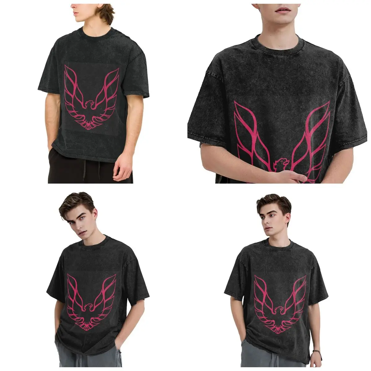 Trans Am Firebird Bandit Golden Hip Hop Short Sleeve T-Shirts Washed Tops Tees Streetwear T Shirt Cotton for Men woman