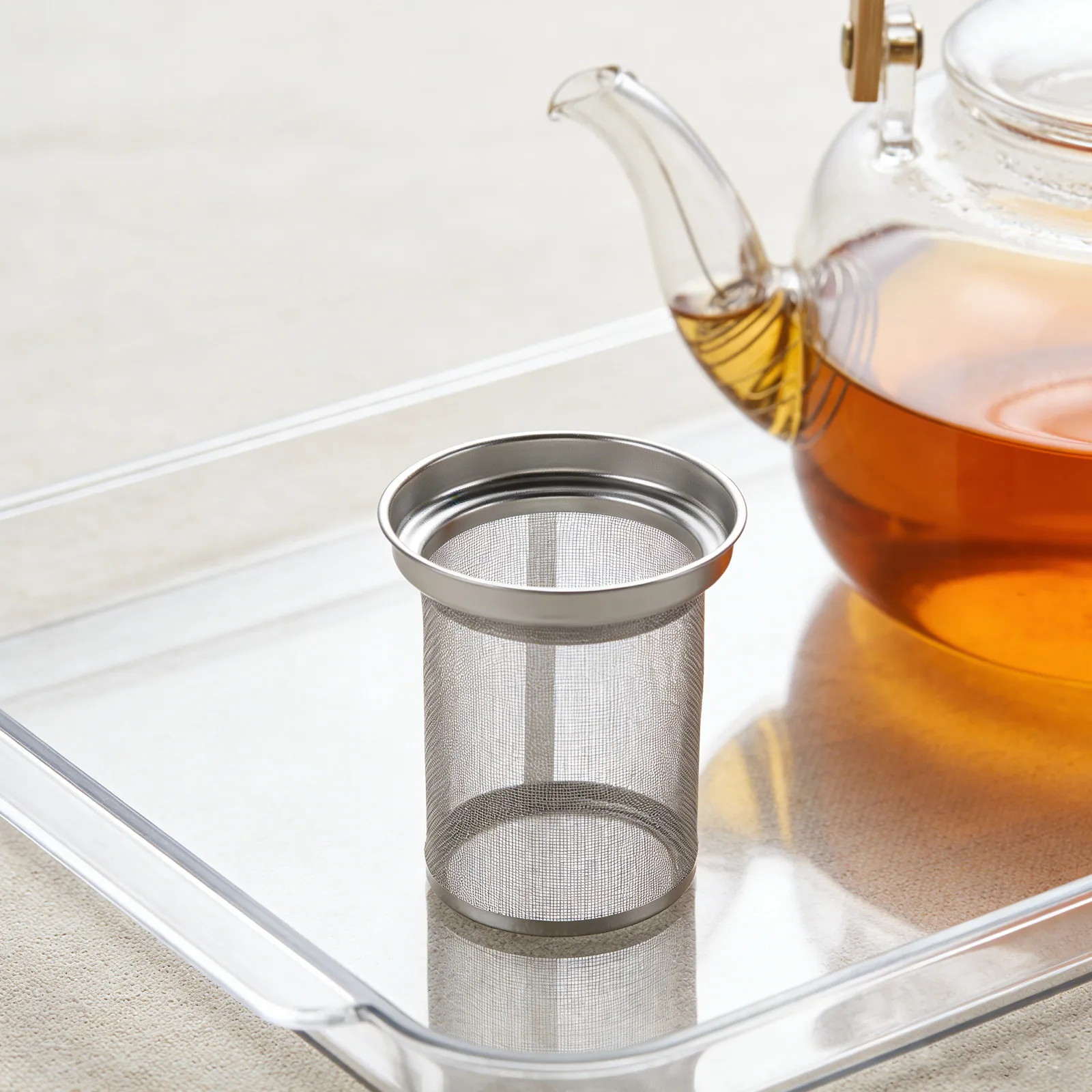 Stainless Steel Loose Leaf Tea Diffuser Strainer Metal Mesh Tea Infuser for Home Restaurant Use Teapot Infuser