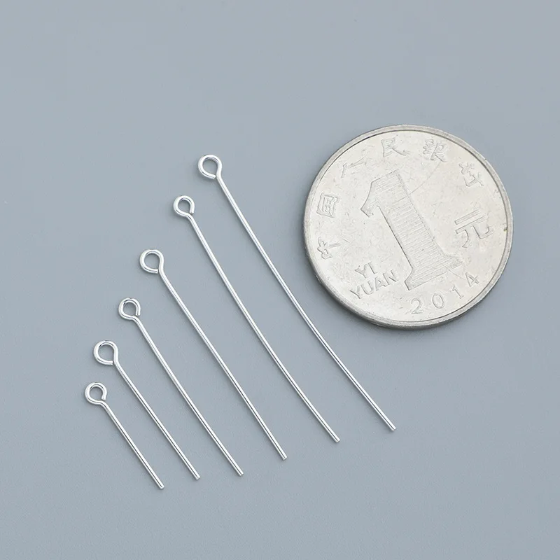 5pcs/Lot 925 Sterling Silver Ball/T/9 Pins 15-40mm Length Earrings Necklace Pendants Bracelets Needles DIY Jewelry Silver Crafts