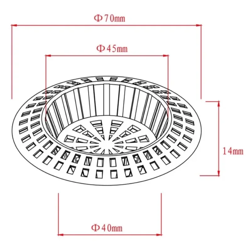 Kitchen Sink Filter Strainer Sewer Floor Drain Hair Catcher Shower Cover Anti Clogging Bathtub Drain Stopper Bathroom Accessory