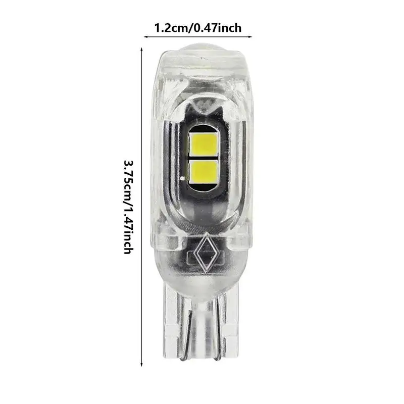 Lampu mobil LED 12V, lampu pelat nomor kendaraan 5SMD LED bohlam lampu Interior mobil pengganti T10 W5W 194 168 147 152 158 159