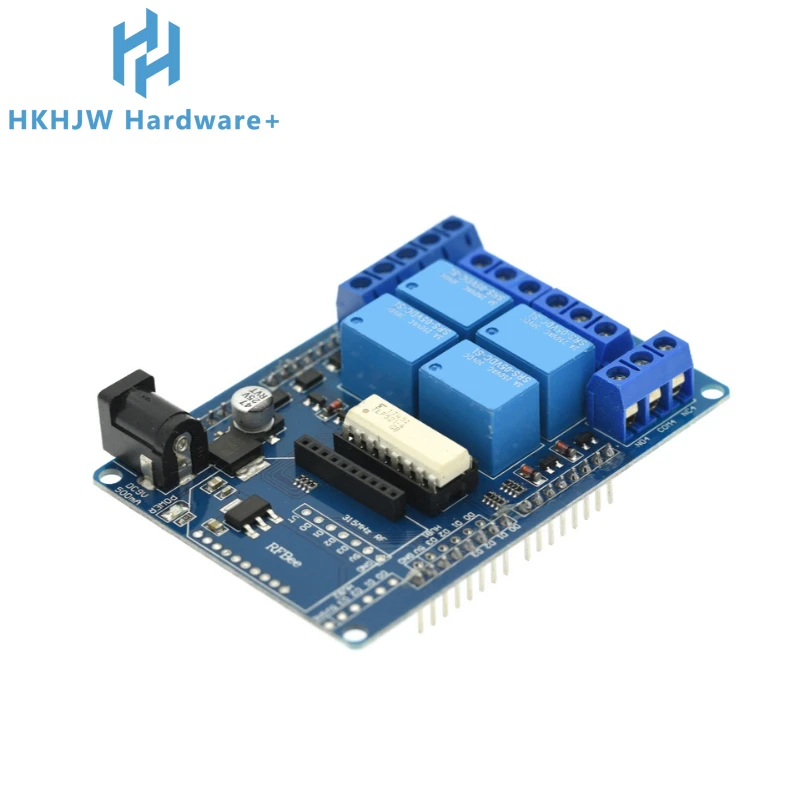 NRW 4CH 4 Channel 5V Relay Module Extension Board Shield V1.3 Compatible For Arduino Nano R3 Xbee 315