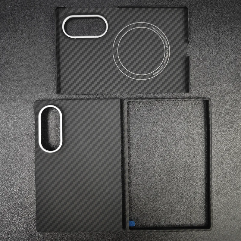 Magnetyczne etui do Samsunga Galaxy Z Fold 8, osłona z włókna aramidowego i włókna węglowego, ultracienka, lekka, pancerna osłona ochronna. — zdjęcie produktu 4