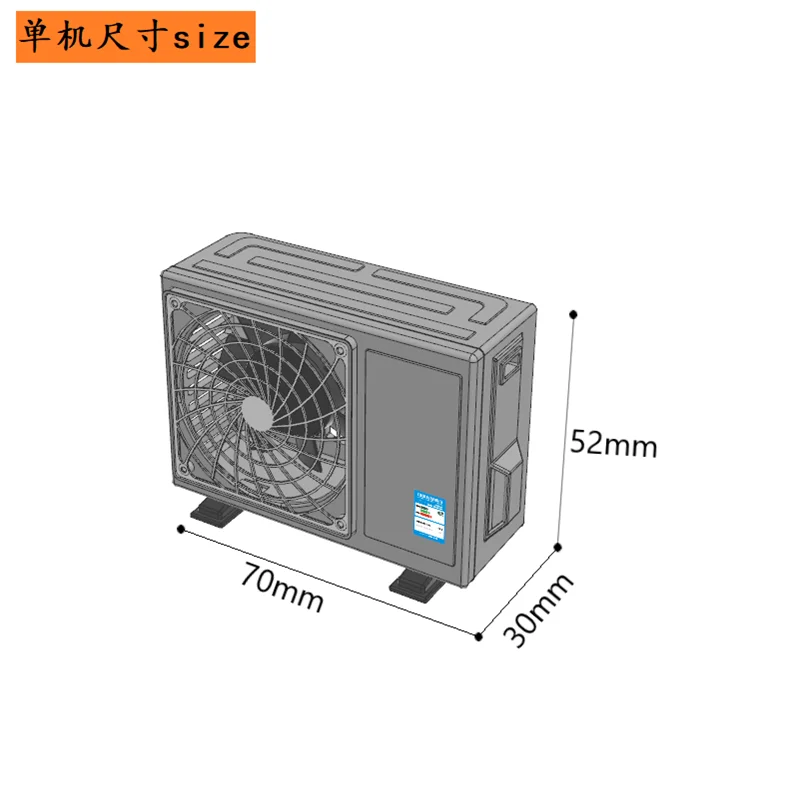 Air Conditioner Model The Outdoor Unit Cabin Toy Display Sand Table Scene for 1/14 Tamiya RC Dump Truck Car Decorate