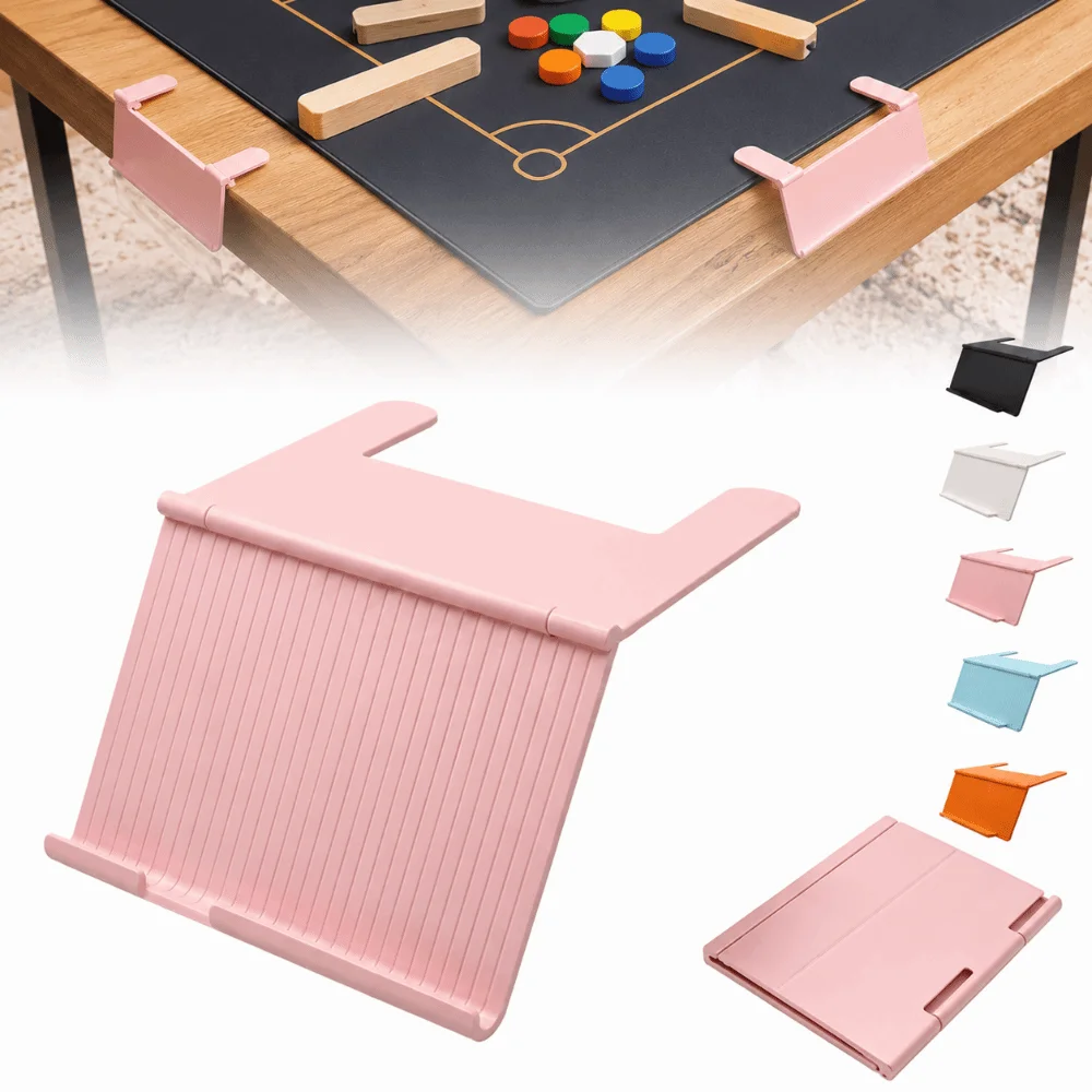 Angled Display Mahjong Card Holder Foldable Multicolor Score Display Rack Portable Clip-on Design Table Edge Rack Desk Play
