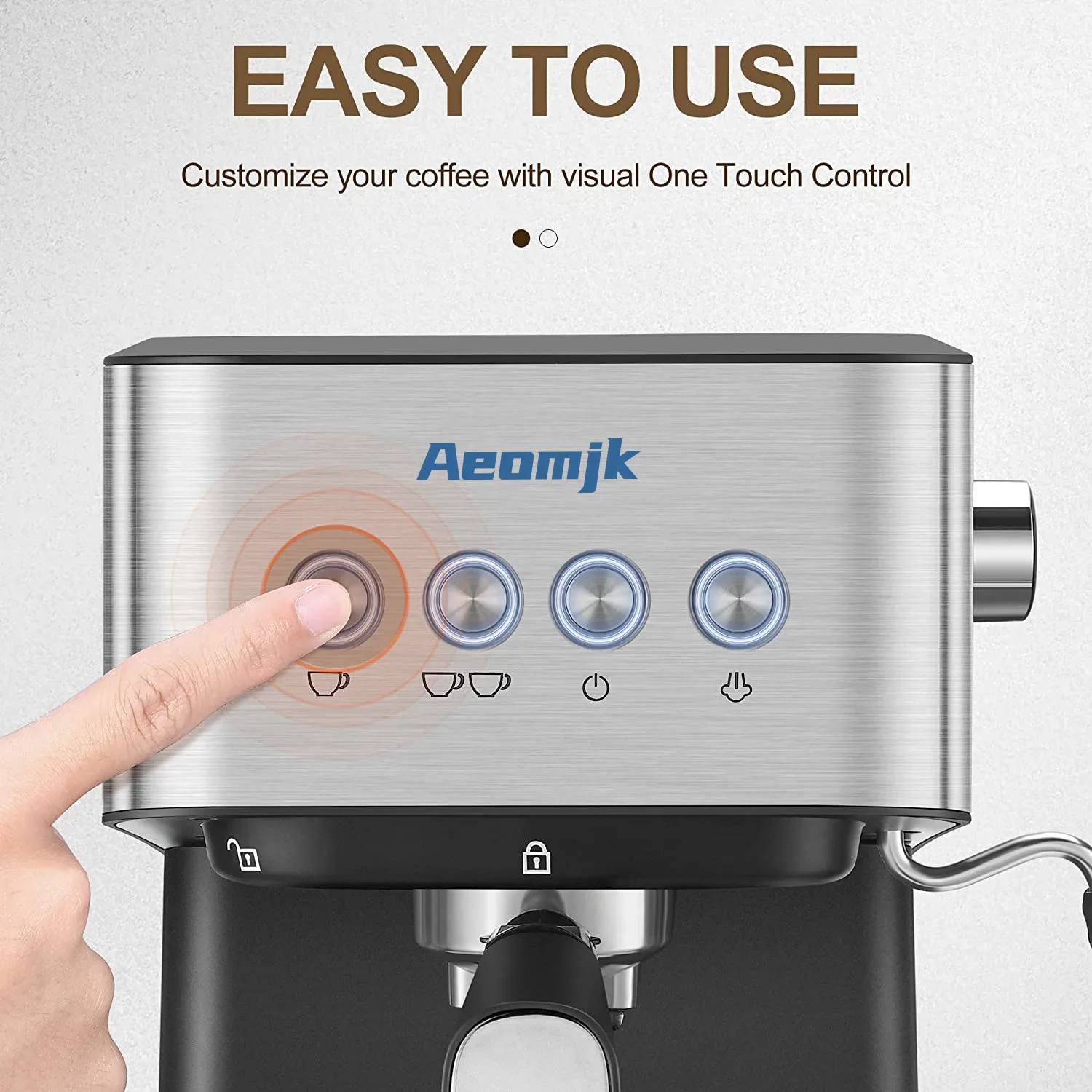 Aeomjk Italian Semi Automatic Coffee Machine 20Bar Kafemaschine Cafeteras Automaticas Expreso En Oferta Office Coffee Maker