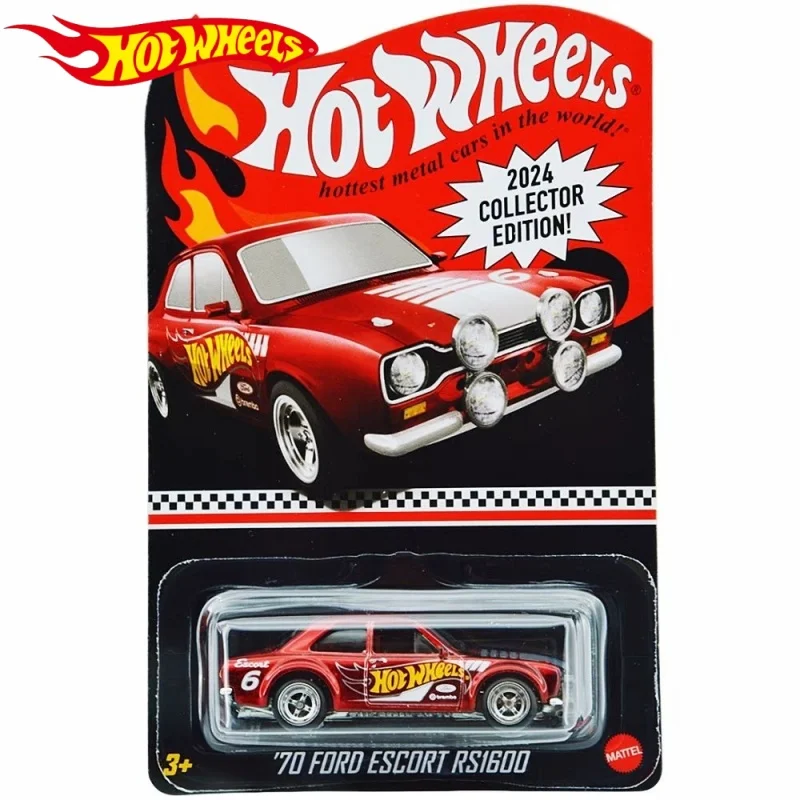 

Original 2024 Hot Wheels '70 Ford Escort Rs1600 Exclusive Collectors Edition Diecast Vehicle 1/64 Model Cars Toys