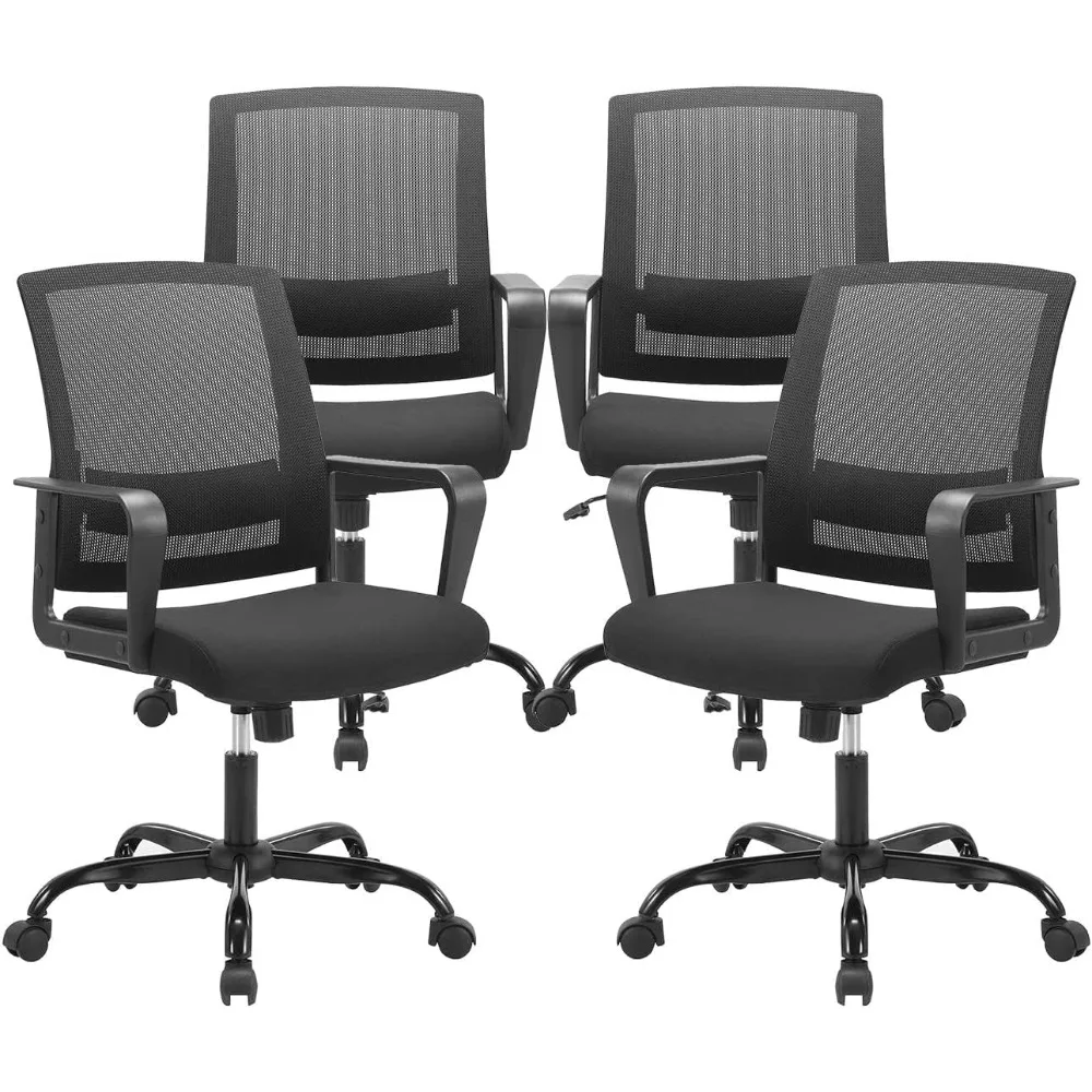 

Ergonomic Rolling Mesh Desk Chair with Executive Lumbar Support and Adjustable Swivel Design for Home Office Computer