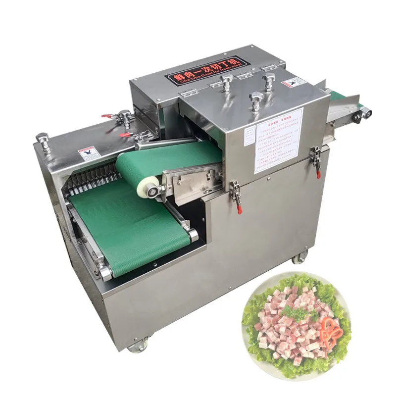 Large Commercial Chicken Meat Diced Machine For Cutting Chicken Beef Duck Meat Cutting Machine