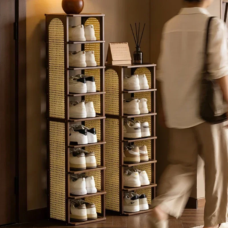 Multi-functional Shoe rack Small narrow door Simple shoe storage rack The entrance does not take up space Small shoe cabinet
