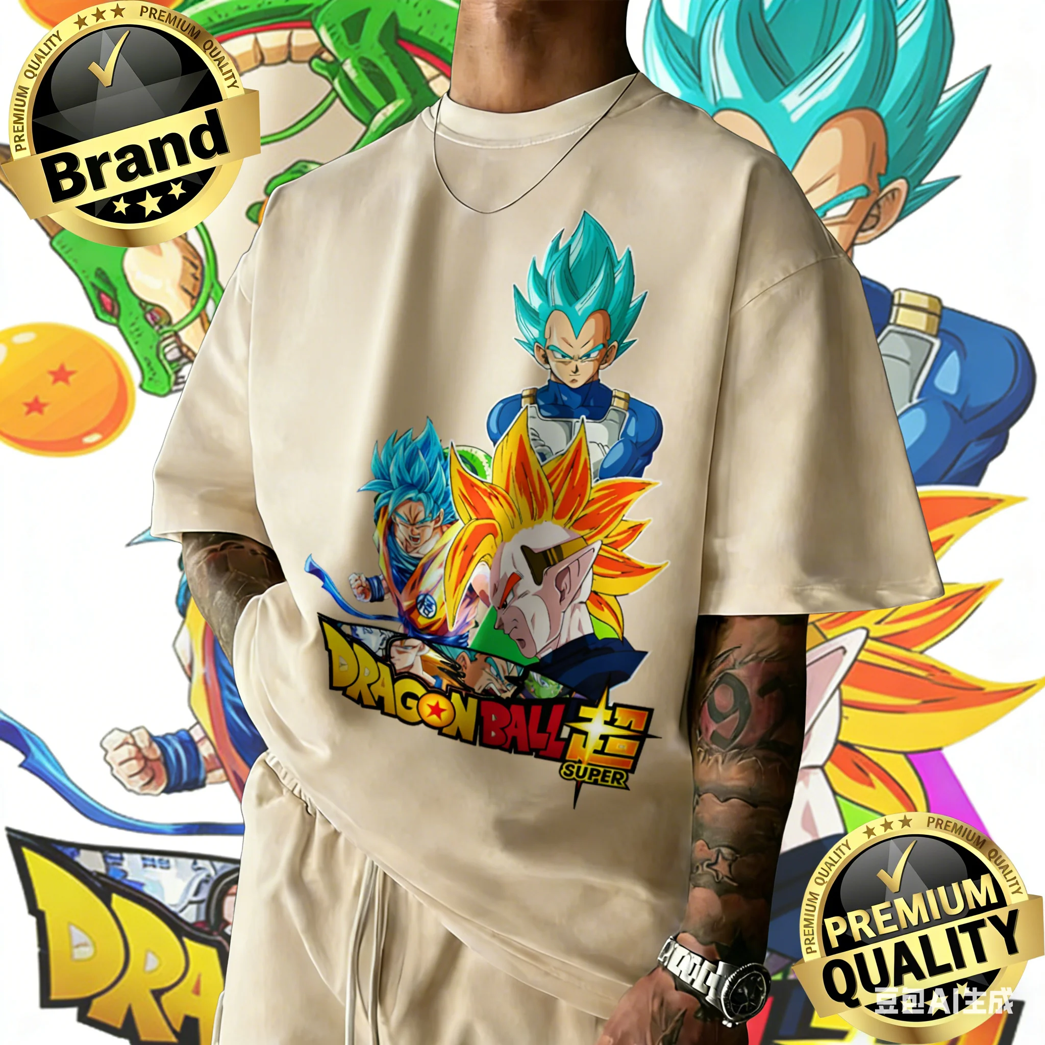 

Новая летняя футболка 2026 года с принтом аниме Dragon Ball к 40-летию Cell, 100% хлопок, увеличенный размер, повседневная уличная одежда, унисекс, Y2K