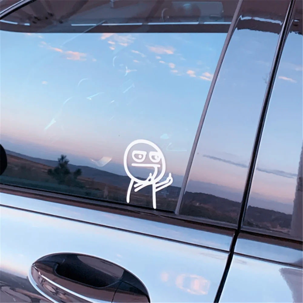 Middle finger car sticker window glass for cooper renault captur smart fortwo peugeot 308 grande punto bmw f20