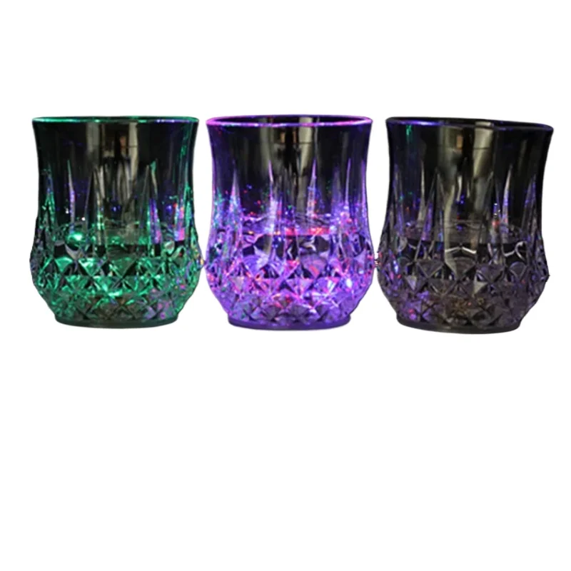 LED Flashing Drinking Glasses  Automatic LightUp Wine Beer and Whisky Cups Fun Glow Drinkware for Bars Parties Home Entertaining