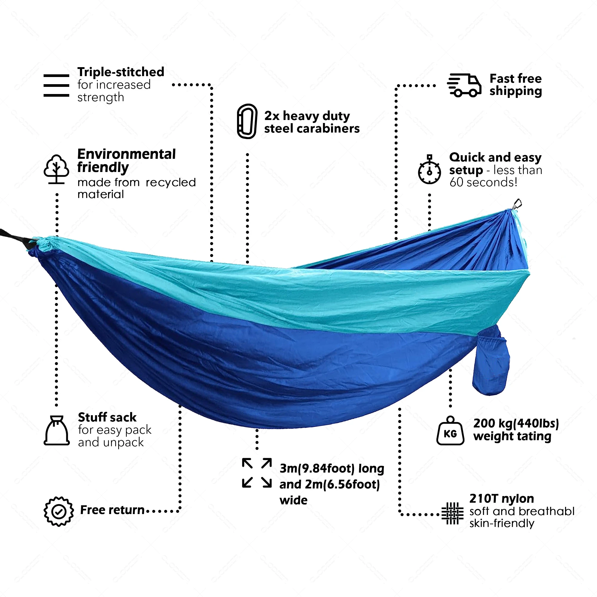 Anti Large Camping Hammock With Double Bed Mosquito Nets Naturehike Outdoor Equipment Supplies Shelters Portable Hammock