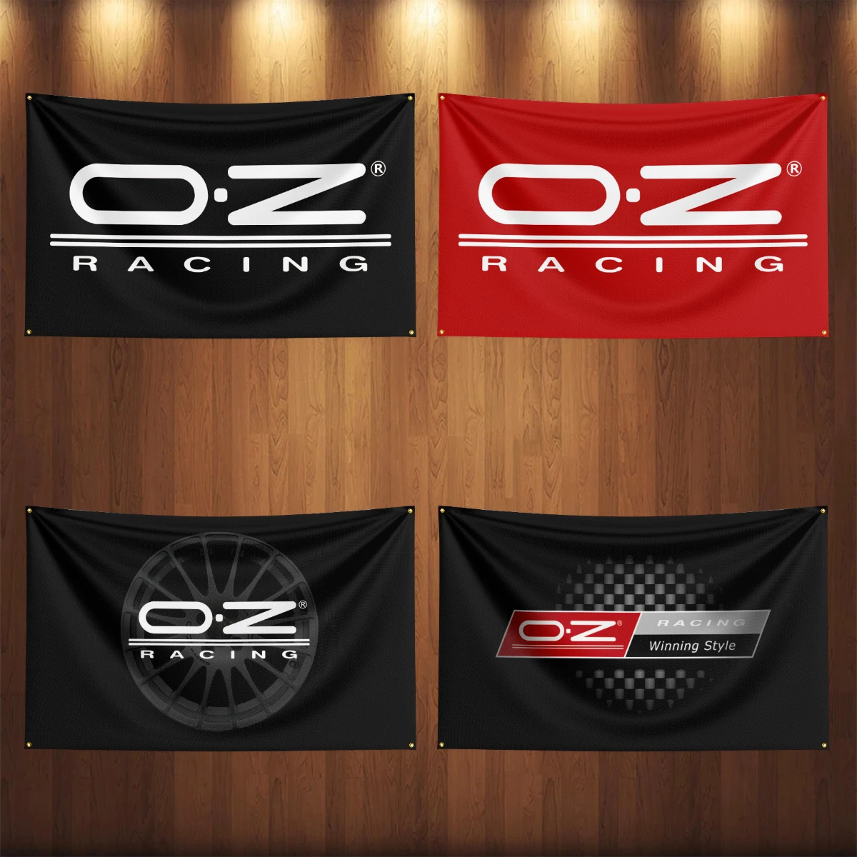 90x150CM OZs Auto Parts Flag Banner For Motorcycle cars Racing Garage Outdoor Decoration Tapestry Poster