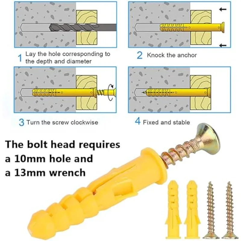 Kunststoff Expansion Rohr Rohr Wand Expansion Anker Stecker Selbstschneidende Rohr Schraube Bohren Stecker Beton Trockenbau Anker Befestigungen