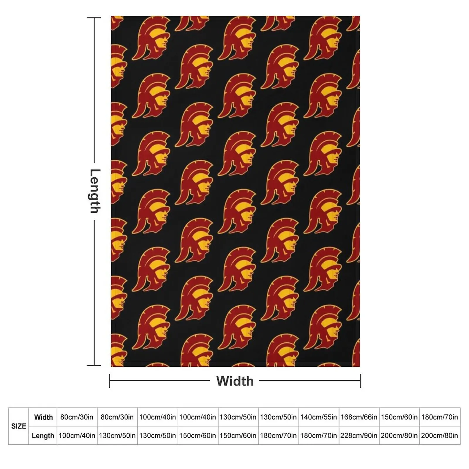 USC Southern Cal Icon Logo Officially Licensed Throw Blanket couch cozy soft plush fuzzy picnic outdoor blanket